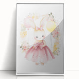 Princess Bunny Girls Room Wall Art – Nursery Print