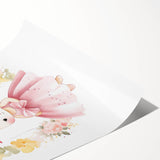 Princess Bunny Girls Room Wall Art – Nursery Print