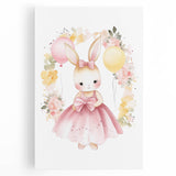Princess Bunny Girls Room Wall Art – Nursery Print