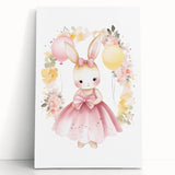 Princess Bunny Girls Room Wall Art – Nursery Print