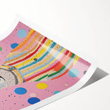 Colorful Dog Kids Room Wall Art – Rolled Paper Art Prints for Kids