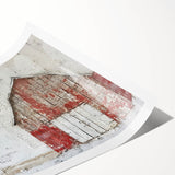 Rolled landscape barn wall art print showcasing a serene rural scene with a rustic barn and vibrant green fields, ideal for home decor enthusiasts.