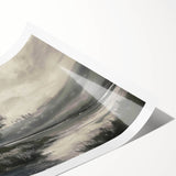 Rolled print of a vibrant landscape artwork showcasing lush greenery and a serene sky, carefully packaged in a durable tube for safe transport. Ideal for home decor enthusiasts seeking nature-inspired wall art.