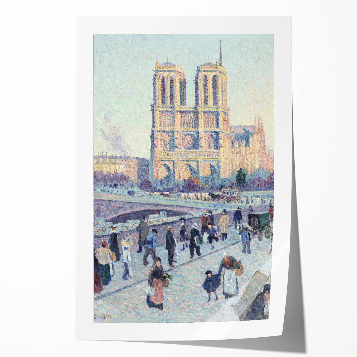 Modern Wall Art - Quai Saint Michel & Notre Dame - Paris Cityscape Print