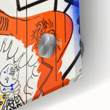 Retro Vibes Pop Art Wall Art – Bold Orange, Blue, and Purple Canvas