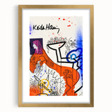 Retro Vibes Pop Art Wall Art – Bold Orange, Blue, and Purple Canvas