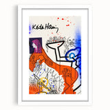 Retro Vibes Pop Art Wall Art – Bold Orange, Blue, and Purple Canvas