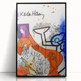 Retro Vibes Pop Art Wall Art – Bold Orange, Blue, and Purple Canvas