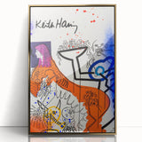 Retro Vibes Pop Art Wall Art – Bold Orange, Blue, and Purple Canvas