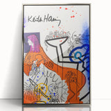 Retro Vibes Pop Art Wall Art – Bold Orange, Blue, and Purple Canvas