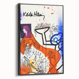 Retro Vibes Pop Art Wall Art – Bold Orange, Blue, and Purple Canvas