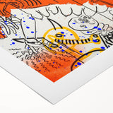 Retro Vibes Pop Art Wall Art – Bold Orange, Blue, and Purple Canvas