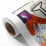 Retro Vibes Pop Art Wall Art – Bold Orange, Blue, and Purple Canvas