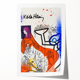 Retro Vibes Pop Art Wall Art – Bold Orange, Blue, and Purple Canvas