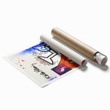 Retro Vibes Pop Art Wall Art – Bold Orange, Blue, and Purple Canvas