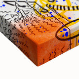 Retro Vibes Pop Art Wall Art – Bold Orange, Blue, and Purple Canvas