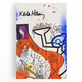 Retro Vibes Pop Art Wall Art – Bold Orange, Blue, and Purple Canvas