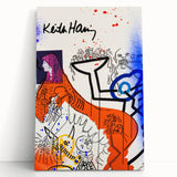 Retro Vibes Pop Art Wall Art – Bold Orange, Blue, and Purple Canvas