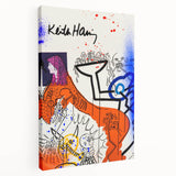 Retro Vibes Pop Art Wall Art – Bold Orange, Blue, and Purple Canvas