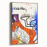 Retro Vibes Pop Art Wall Art – Bold Orange, Blue, and Purple Canvas