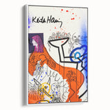 Retro Vibes Pop Art Wall Art – Bold Orange, Blue, and Purple Canvas