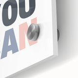 Yes Girl You Can Typography Art – Motivational Wall Decor