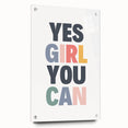 Yes Girl You Can Typography Art – Motivational Wall Decor