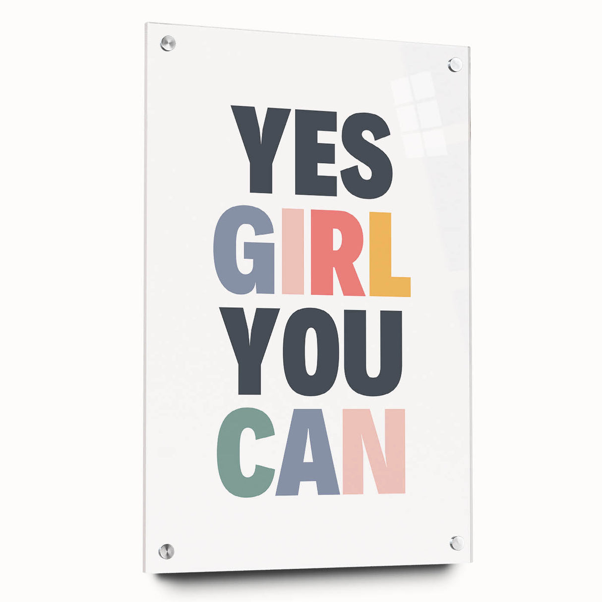 Yes Girl You Can Typography Art – Motivational Wall Decor