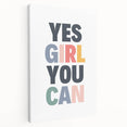 Yes Girl You Can Typography Art – Motivational Wall Decor