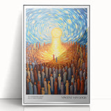 Acrylic print of Van Gogh-style impressionist painting in vibrant colors, ideal for modern art wall decor.