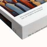 Black and white landscape art painting of a stormy sea, printed on large stretched canvas, ideal for bedroom wall decor.