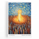 Impressionist-style kitchen art on stretched canvas featuring a black and white landscape, ideal for kitchen wall decor.