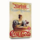 Retro Coca-Cola Wall Art – Vintage Mid-Century Modern Poster Print