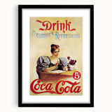 Retro Coca-Cola Wall Art – Vintage Mid-Century Modern Poster Print