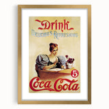 Retro Coca-Cola Wall Art – Vintage Mid-Century Modern Poster Print