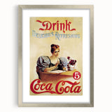 Retro Coca-Cola Wall Art – Vintage Mid-Century Modern Poster Print