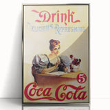 Retro Coca-Cola Wall Art – Vintage Mid-Century Modern Poster Print