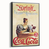 Retro Coca-Cola Wall Art – Vintage Mid-Century Modern Poster Print