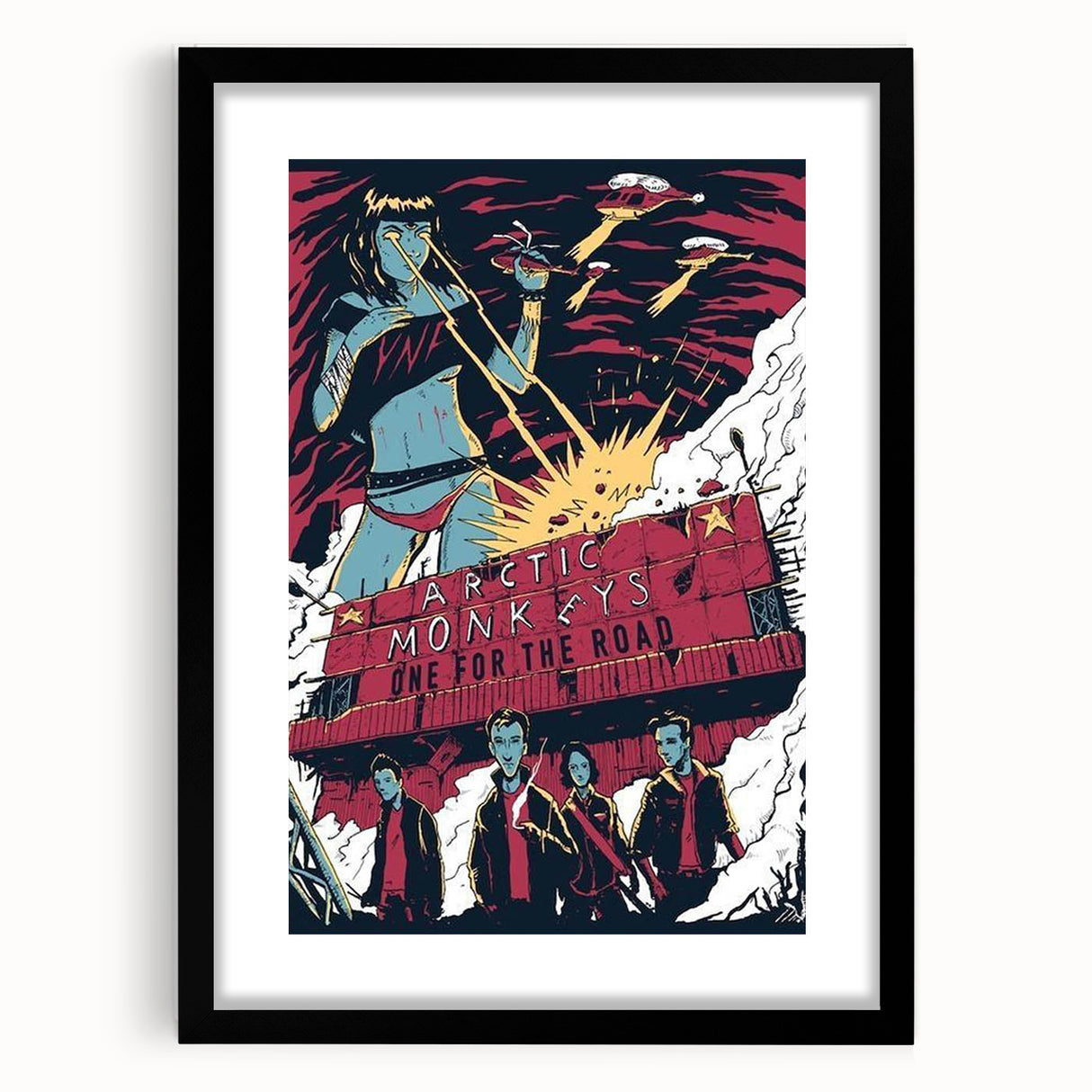 Arctic Monkeys One for the Road Poster – Retro Rock Wall Art