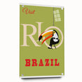 Rio Retro Travel Poster | Vibrant Toucan & Brazil Paradise Art