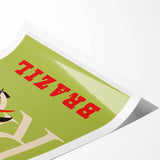 Rio Retro Travel Poster | Vibrant Toucan & Brazil Paradise Art