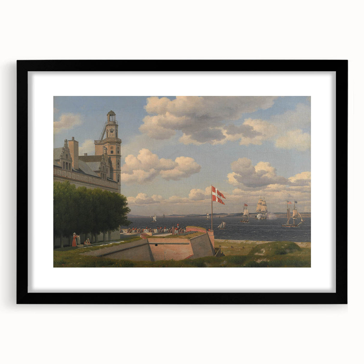 Realism Seascape Art - View from Kronborg by C.W. Eckersberg Print