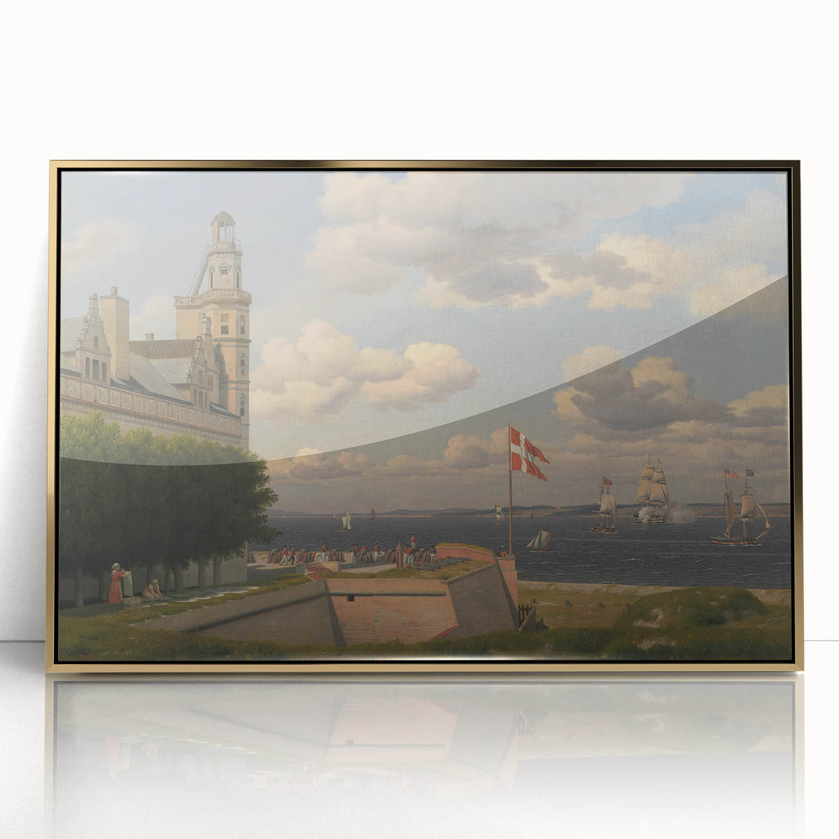 Realism Seascape Art - View from Kronborg by C.W. Eckersberg Print