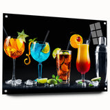 Colorful Cocktail Bar Art – Vibrant Drinks Kitchen Wall Print
