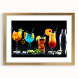 Colorful Cocktail Bar Art – Vibrant Drinks Kitchen Wall Print