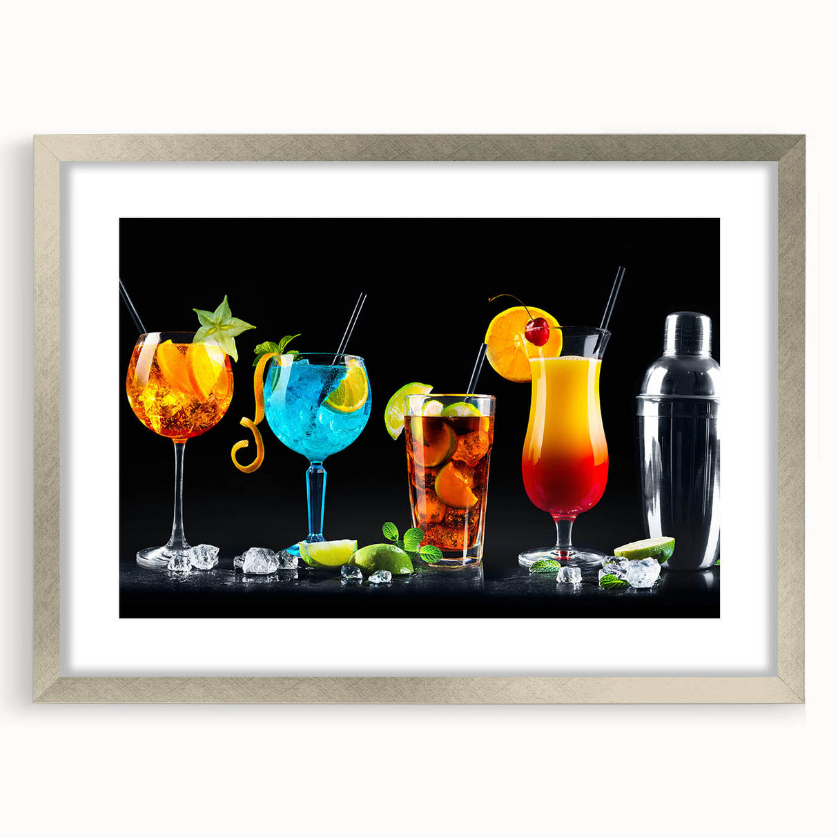 Colorful Cocktail Bar Art – Vibrant Drinks Kitchen Wall Print