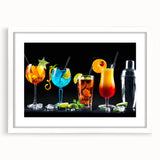 Colorful Cocktail Bar Art – Vibrant Drinks Kitchen Wall Print
