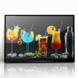 Colorful Cocktail Bar Art – Vibrant Drinks Kitchen Wall Print