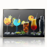 Colorful Cocktail Bar Art – Vibrant Drinks Kitchen Wall Print
