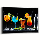 Colorful Cocktail Bar Art – Vibrant Drinks Kitchen Wall Print